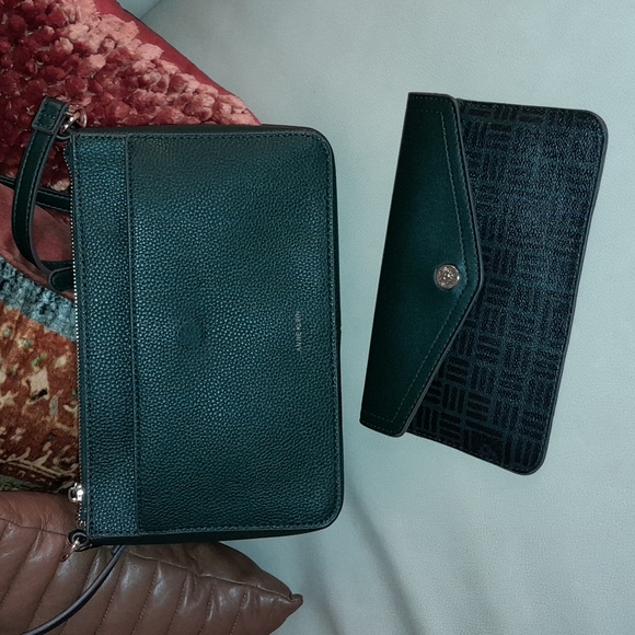 🌺ANNE KLEIN HUNTER GREEN Crossbody with REMOVABLE SMALLER PURSE - Picture 4 of 13